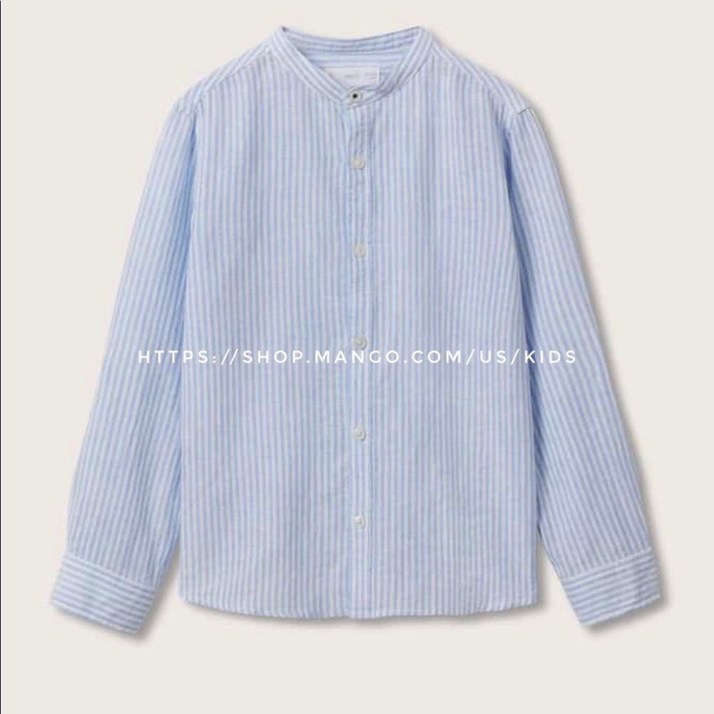 Linen Blend Shirt Size 6Y